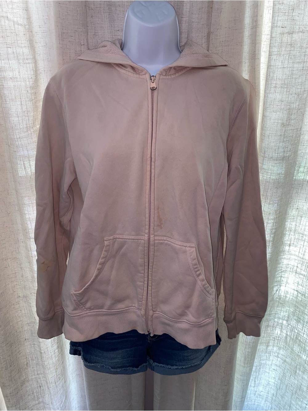 Light Pink Zip-Up Hoodie